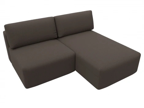 Диван угловой модульный Лига-060 НПБ угол универсальный (ЛДСП,Брус,Фанера/Пластик/Рогожка/Коричневый) Лига Диванов 129714