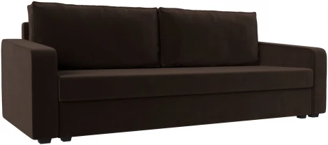 Диван прямой Лига-009 (Коричневый/Микровельвет) Лига Диванов арт.118053