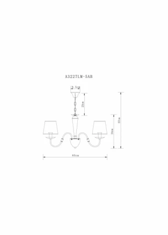 Подвесная люстра Arte Lamp Fiona A3227LM-5AB