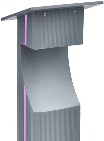 Наземный уличный светильник с солнечной батареей, с декоративной розовой подсветкой Kink Light 09205-F,16(10) (LED, IP65)