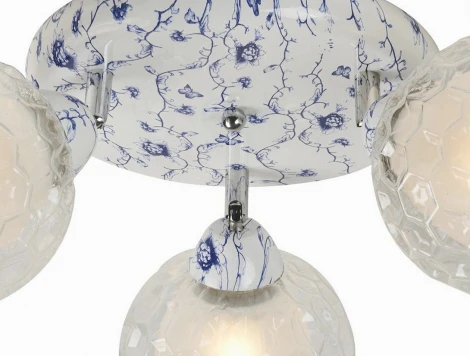 Потолочная люстра IDLamp Zeta 876/3PF-Whiteblue