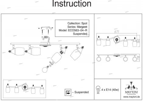 Спот Maytoni Margaret SP563-CW-04-R