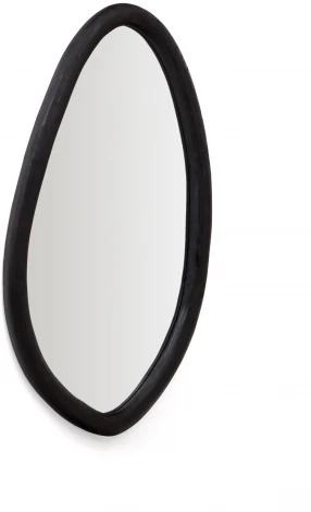 Настенное зеркало La Forma (ex Julia Grup) Magrit (Черный/ Массив дерева)