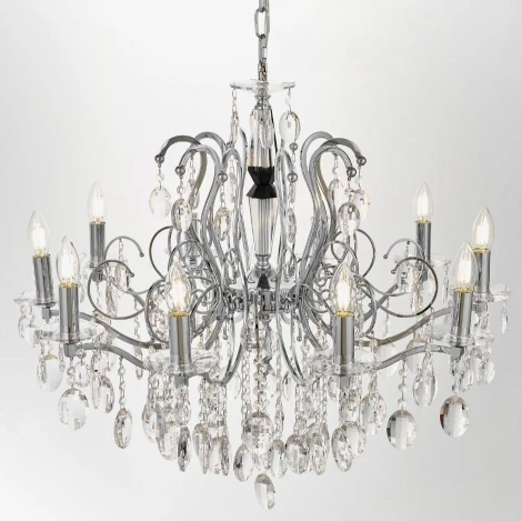 Подвесная люстра хрустальная Lumina Deco Daniella LDP 9123-10
