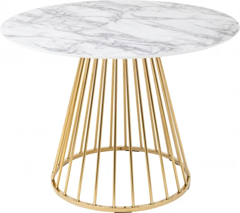 Стол обеденный Stool Group Ливерпуль 110*110 белый мрамор УТ000036112