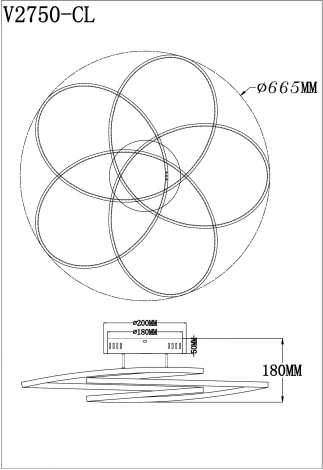 Потолочная люстра Moderli Adam V2750-CL
