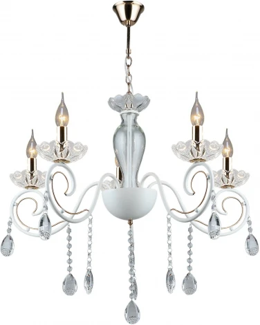 Подвесная люстра Reluce 03950-0.4-05 WT+FGD (220V, подвески, на цепи, подсвечник, свеча)