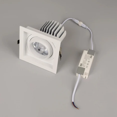 Встраиваемый светильник светодиодный MS-VORTEX-BUILT-S140x140-30W Warm3000 (WH-WH, 30 deg, 230V) (Arlight, IP20 Металл) 057922