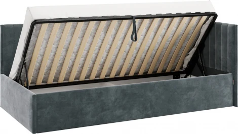 Кровать с подъемным механизмом Твикс (Тахта) 90х200 см Mebelson (ДСП,Велюр/Графит) арт.170631,2171