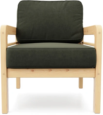 Кресло Arsko Бергер сосна велюр зеленый