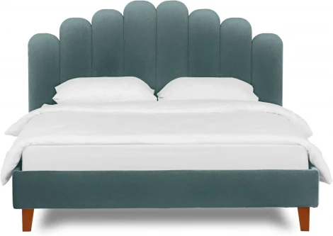 Кровать Queen II Sharlotta L 1600 ОГОГО (арт.577097), (Ткань/Бирюзовый)