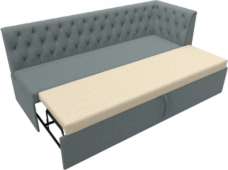 Диван кухонный Маркиз с углом справа (Серый/Рогожка) Лига Диванов арт.122442