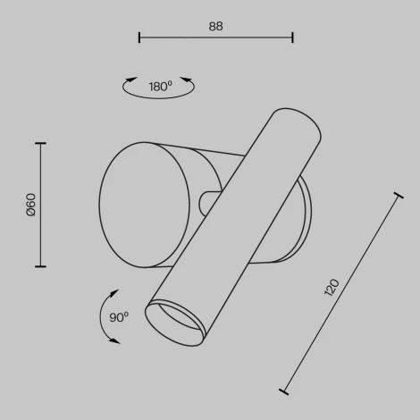 Спот Maytoni Utility MOD433WL-L3BS3K1 (регулировка яркости, LED, 220V, сенсорный выключатель, круглые)