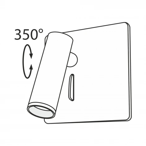 Настенный светильник (бра для чтения) Mirax 3000К 3Вт IP 20 LED Maytoni Technical C040WL-L3B3K (220V, выключатель)