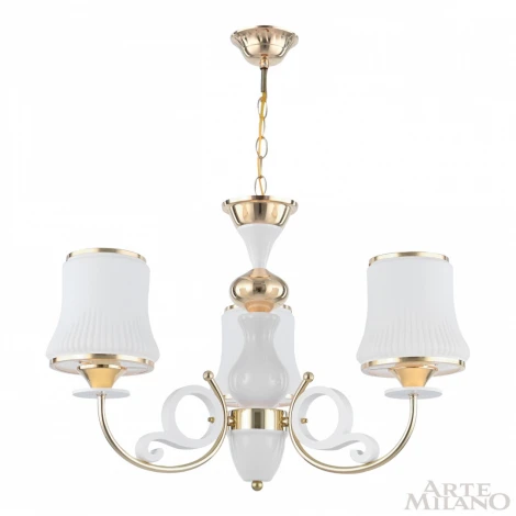 Подвесная люстра Arte Milano Florentia-1097 301097/3 Wh/Gd (220V, на цепи)