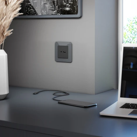 Рамка на 1 пост Elite (графит, стекло) Werkel W0012440 (a057878)