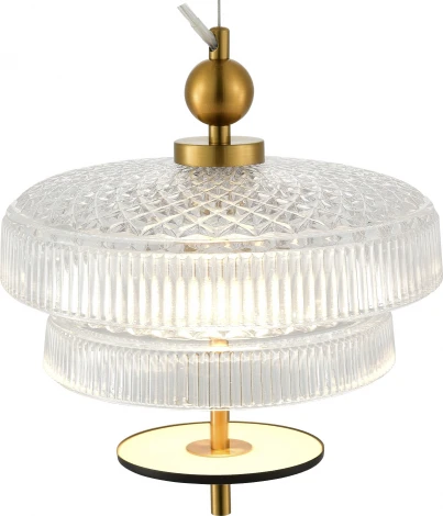 Подвесной светильник ST Luce Oriental SL6122.313.01 Латунь/Прозрачный, Латунь LED 1*8W 3000K (220V, на тросе)
