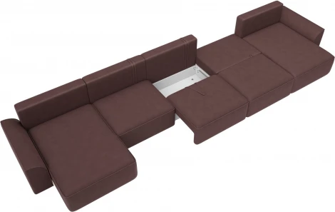 Диван п-образный Лига-048 НПБ МегаЛонг Лига Диванов (Замша) арт.128335