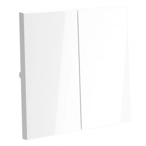 Клавиши для выключателя/переключателя двухклавишного Voltum S70 VLS000301 (белый глянцевый)