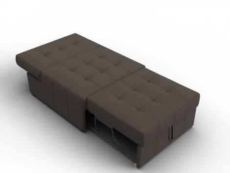 Кресло-кровать Лига-107 (80) (ЛДСП,Брус,Фанера,Рогожка/Коричневый) Лига Диванов 134891