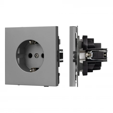 Механизм электрической розетки SCT-TENDO-MEU1-PL-GR (230V, 16A) (Arlight, Графитовый) 054080