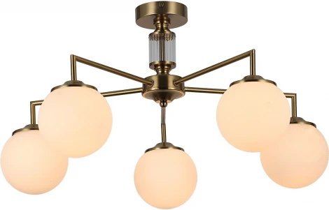 Потолочная люстра на штанге ILLUMICO IL0064-5C-79 COP (220V, шар)