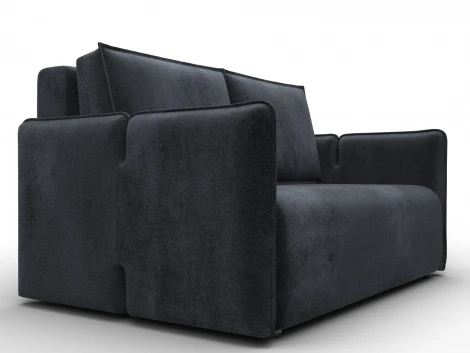 Диван прямой Лига-117 (ЛДСП,Брус,Фанера,Велюр/Темно-серый) Лига Диванов 137024