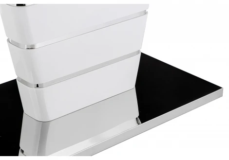 Стеклянный стол Woodville Space 140 белый 11160