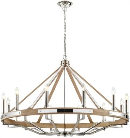 Подвесная большая люстра Wertmark Brenda WE586.12.103 (220V, на цепи, свеча)