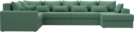 Диван П-образный Майами правый угол (Зеленый/Рогожка) Лига Диванов арт.123253
