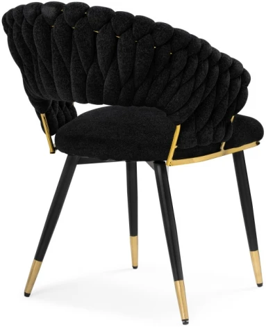 Стул Woodville на металлокаркасе Rakel black / gold 15555