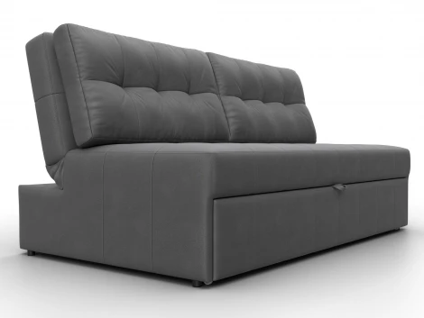 Диван прямой Лига-107 (160) (ЛДСП,Брус,Фанера,Замша/Серый) Лига Диванов 134939