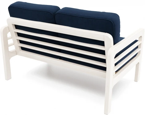 Диван Arsko прямой Бергер М беленый дуб велюр синий