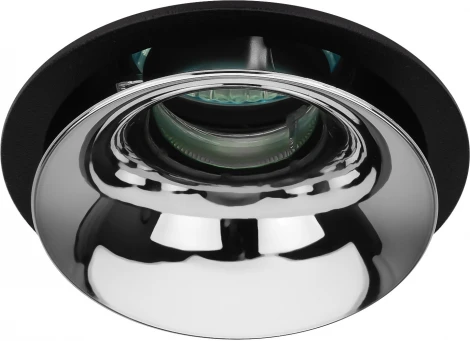Встраиваемый точечный светильник ЭРА KL103 BK/CH (12V, круглые)