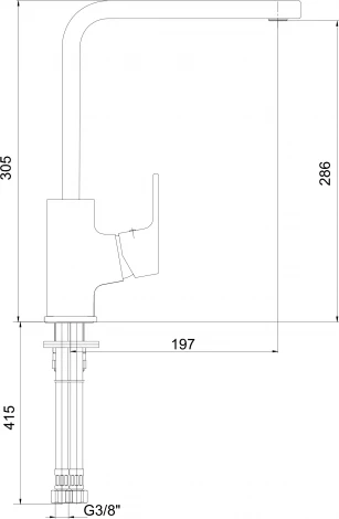 Смеситель E.C.A. Tiera 103518123EX для кухонной мойки