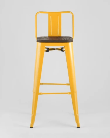 Стул барный Stool Group TOLIX WOOD со спинкой желтый УТ000001866