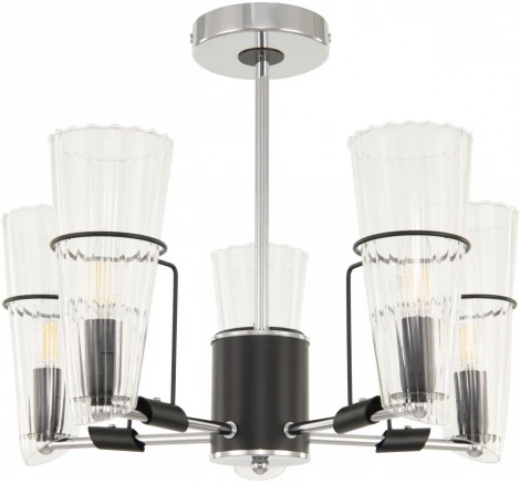 Потолочная люстра на штанге Arte Milano Napoli-328107 328107/5 CR.BK (220V)