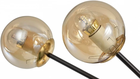 Потолочная люстра на штанге Arte Milano Neapolis-73708 273708/10 BK/GD (220V, шар, молекулы)