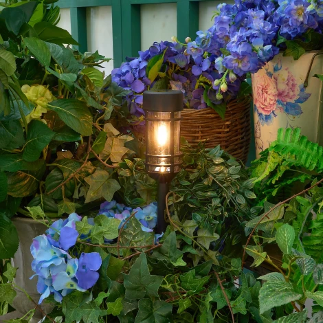 Садовый светильник на солнечной батарее «Винтаж», 1 филаментная лампа. Теплый белый свет. 1*ААA Ni-Mh аккумулятор в/к. IP44 Uniel USL-S-189/PT480 VINTAGE