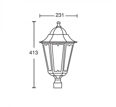 Уличный консольный светильник Oasis Light Petersburg M Black 79803M