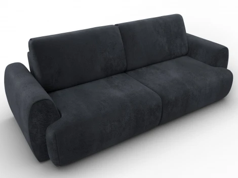 Диван прямой Лига-115 НПБ (ДСП,Фанера,Велюр/Темно-серый) Лига Диванов 136934