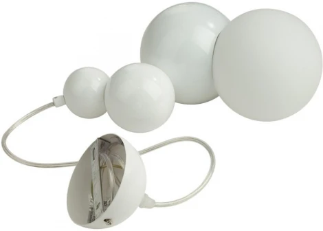 Подвесной светельник Lumion Blasen 6565/1A белый/белый матовый/металл/стекло E27 1*40W 220V (на проводе, шарики)