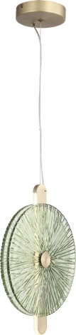 Подвесной светильник ST Luce Wasi SL6141.323.01 бронза/зелёный LED 1*11W 4000K (220V, на тросе, круглые)