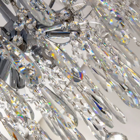 Потолочная люстра каскадная на штанге Citilux Селена CL302160 (220V, хрусталь)