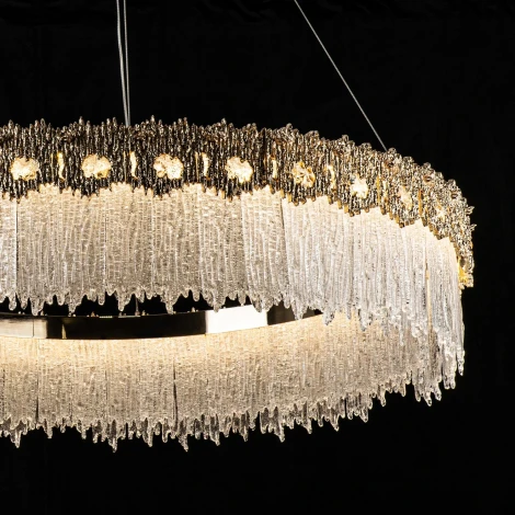 Подвесная люстра светодиодная хрустальная Modelux MODELUX ML.6028.800 GD