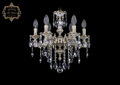 Подвесная люстра с хрустальными подвесками Art Classic 31.05 31.05.6.125.B.GW.Sp