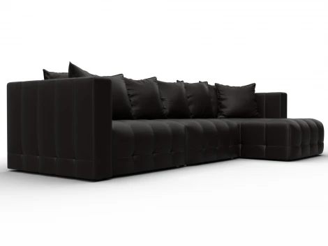 Диван угловой Лига-052 НПБ Лонг угол универсальный (ЛДСП,Брус,Фанера/Пластик/Экокожа/Коричневый) Лига Диванов 129915