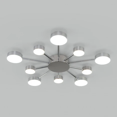 Потолочная люстра Eurosvet Nitrino 90242/10 хром (LED, 220V, пульт управления)