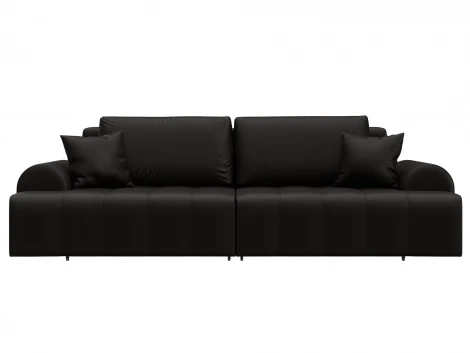 Диван прямой Лига-080 (ДСП/Пластик/Экокожа/Коричневый) Лига Диванов 131121