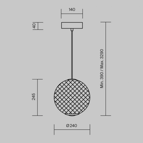 Подвесной светильник Maytoni Bruma MOD397PL-L12B3K (LED, 220V, на проводе, круглые)